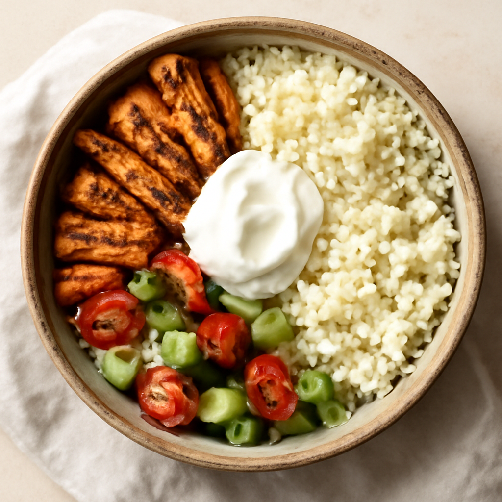 Greek Chicken & Cauliflower Rice Power Bowl